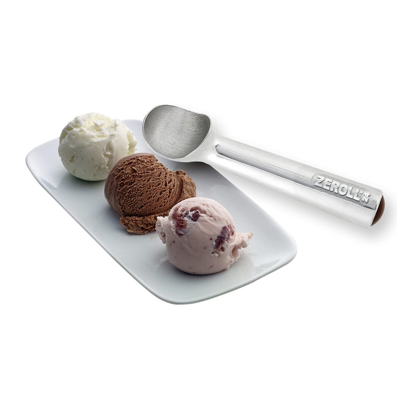 Zeroll Original Ice Cream Scoop with Unique Liquid Filled Heat Conductive Handle Simple One Piece Aluminum Design Easy Release Made in USA, Ounce, Silver - Image 2